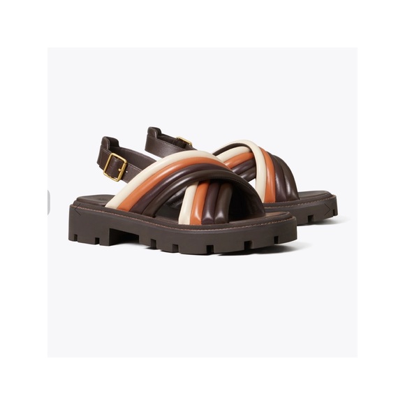 Tory Burch Lug Sole Sandal Sz 7 M - Picture 1 of 10